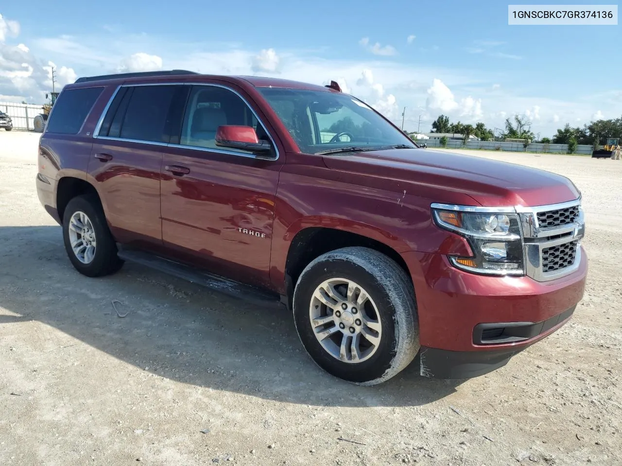 2016 Chevrolet Tahoe C1500 Lt VIN: 1GNSCBKC7GR374136 Lot: 73667664