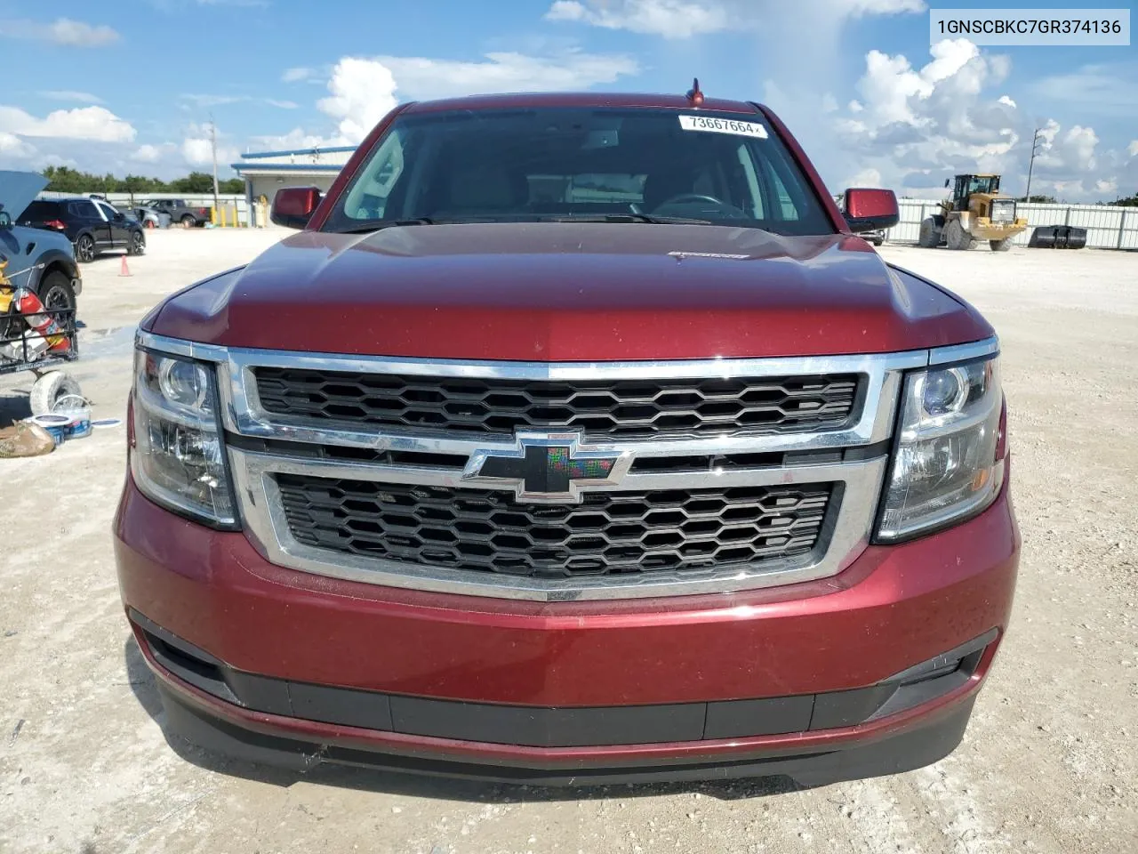 2016 Chevrolet Tahoe C1500 Lt VIN: 1GNSCBKC7GR374136 Lot: 73667664