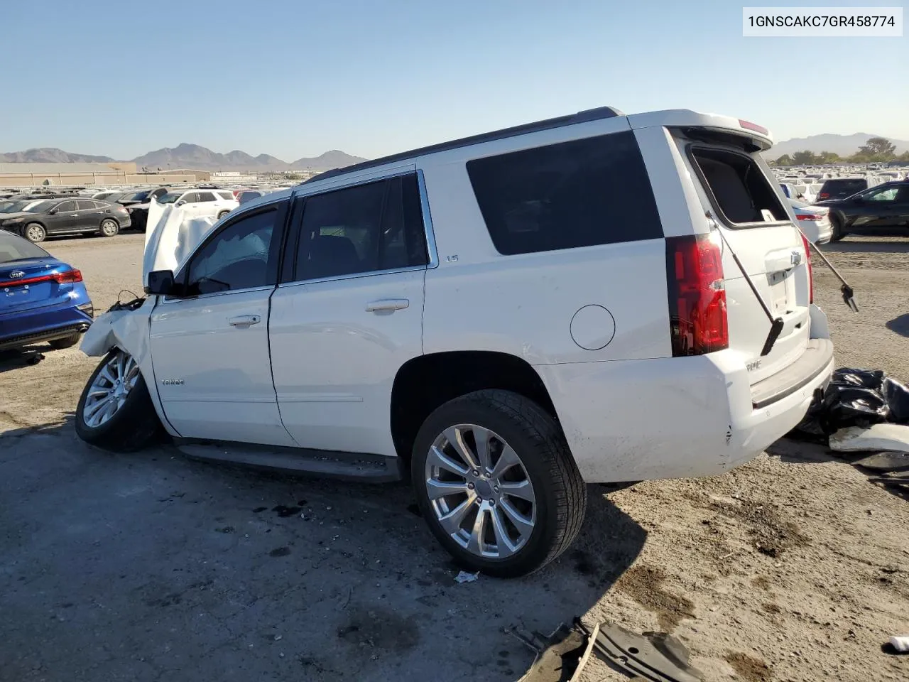 2016 Chevrolet Tahoe C1500 Ls VIN: 1GNSCAKC7GR458774 Lot: 73758764