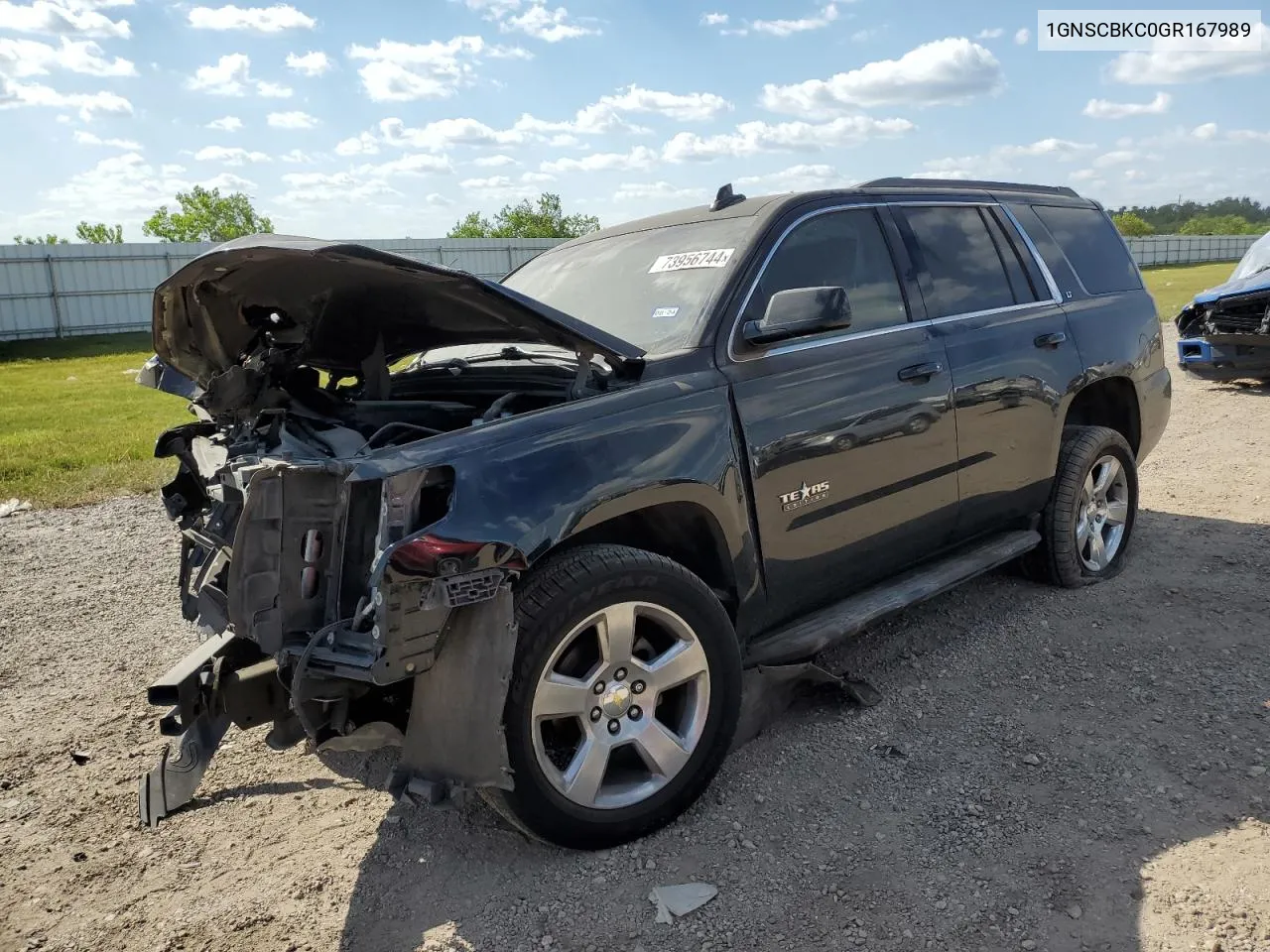 2016 Chevrolet Tahoe C1500 Lt VIN: 1GNSCBKC0GR167989 Lot: 73956744