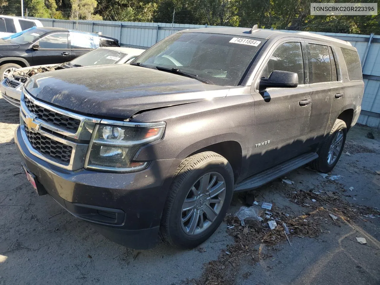 2016 Chevrolet Tahoe C1500 Lt VIN: 1GNSCBKC2GR223396 Lot: 74511884