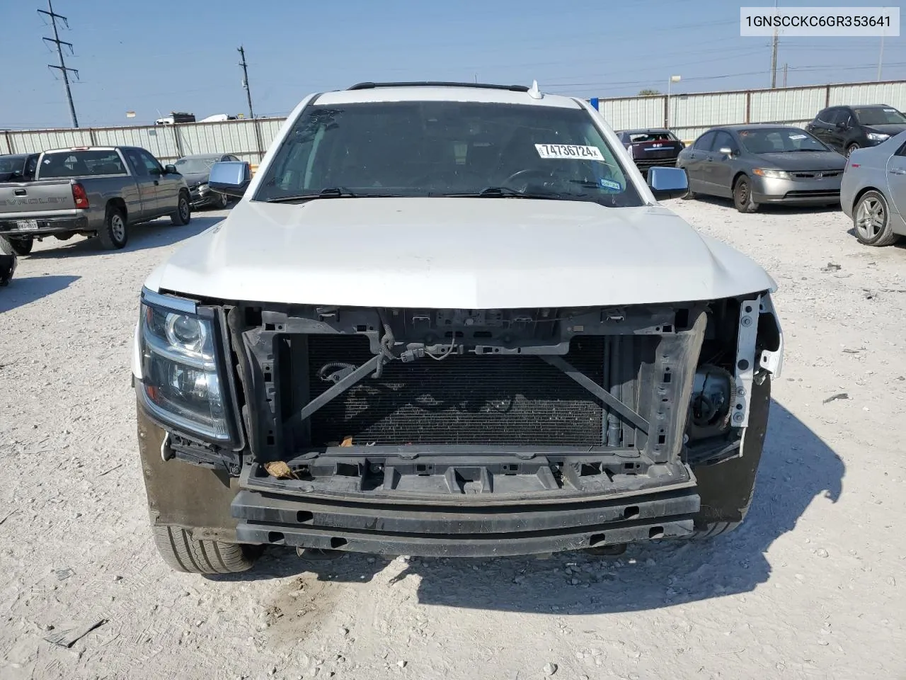 2016 Chevrolet Tahoe C1500 Ltz VIN: 1GNSCCKC6GR353641 Lot: 74736724