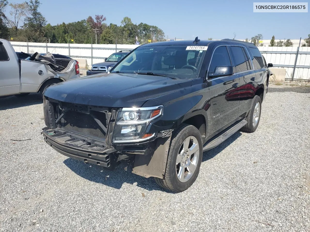 2016 Chevrolet Tahoe C1500 Lt VIN: 1GNSCBKC2GR186575 Lot: 74747764