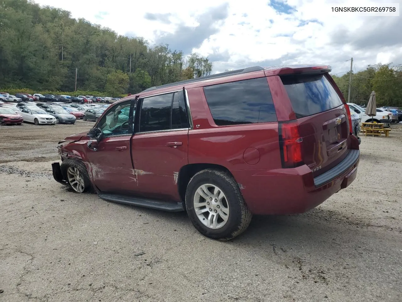 2016 Chevrolet Tahoe K1500 Lt VIN: 1GNSKBKC5GR269758 Lot: 74773314