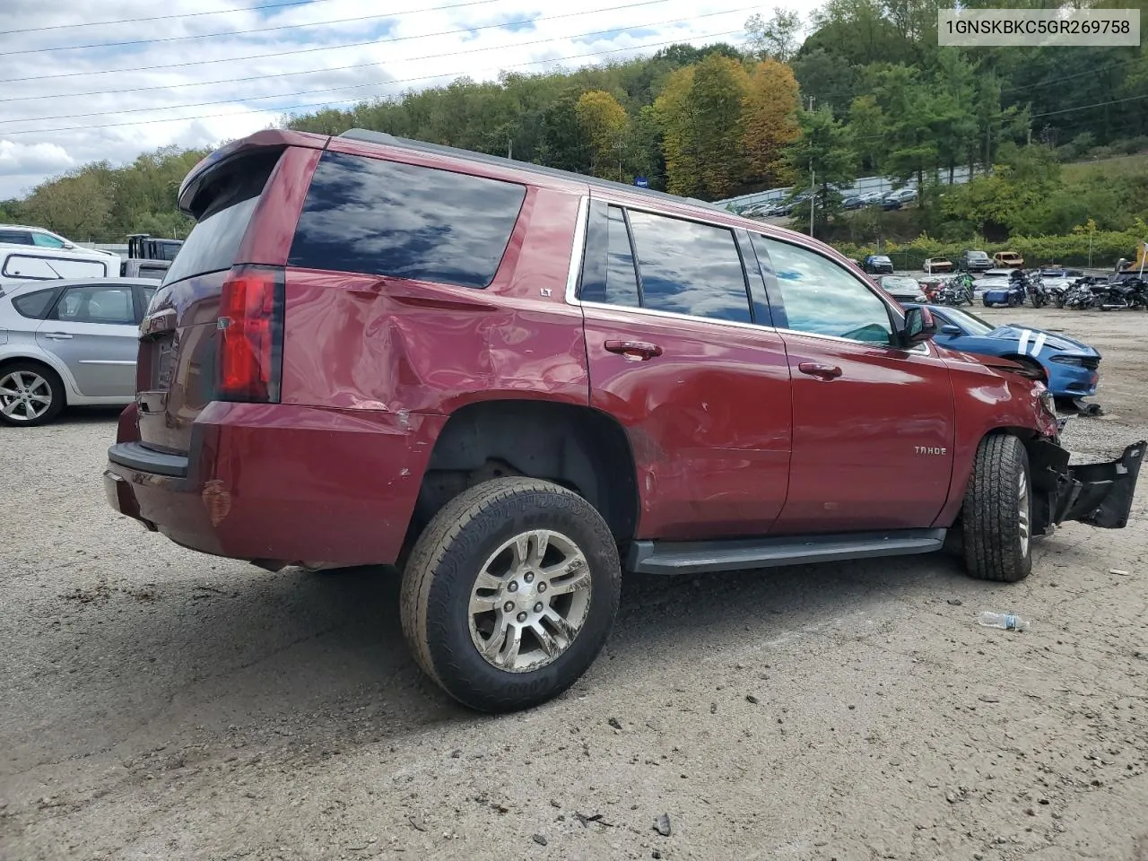 2016 Chevrolet Tahoe K1500 Lt VIN: 1GNSKBKC5GR269758 Lot: 74773314