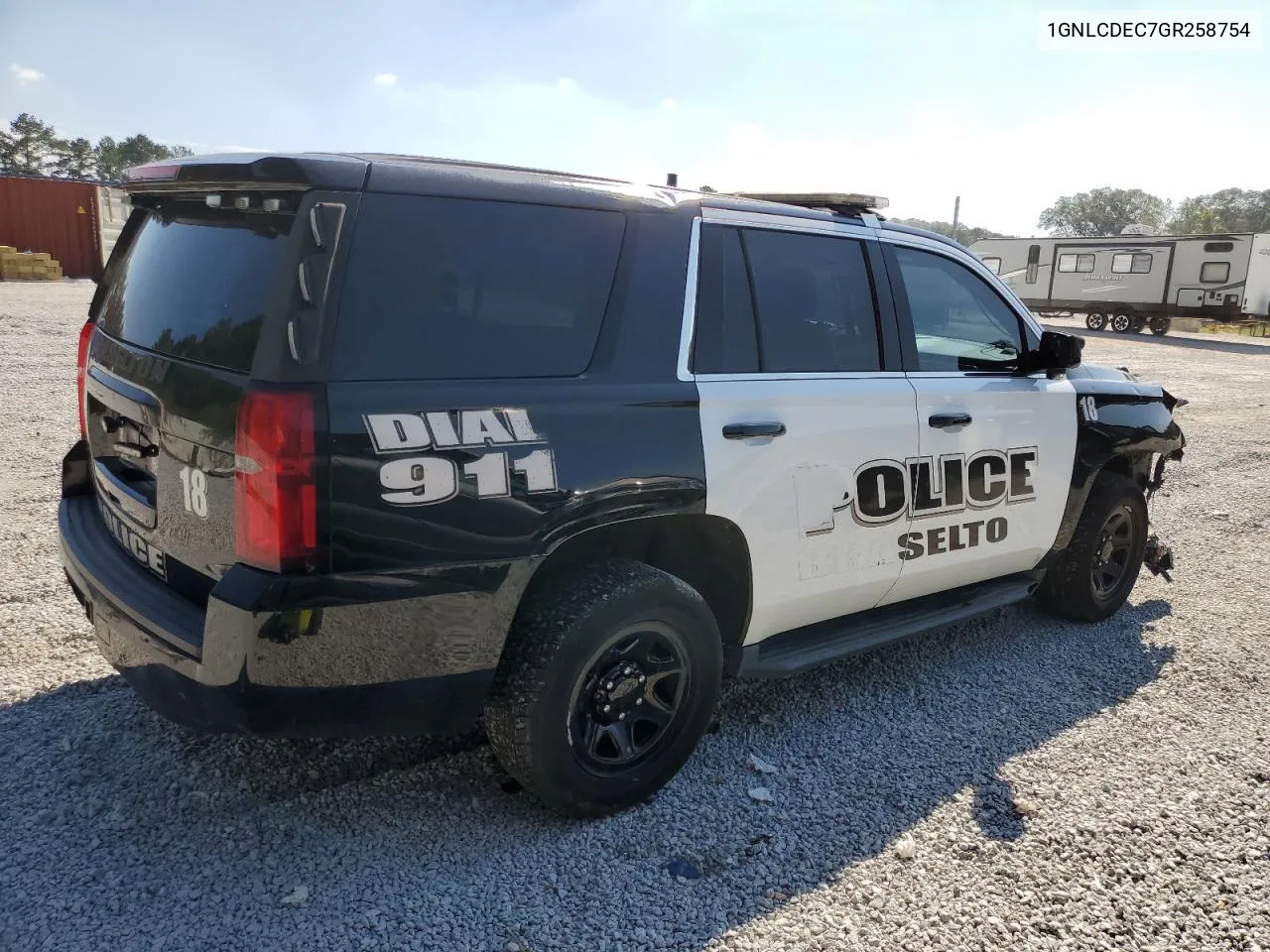 2016 Chevrolet Tahoe Police VIN: 1GNLCDEC7GR258754 Lot: 75092004