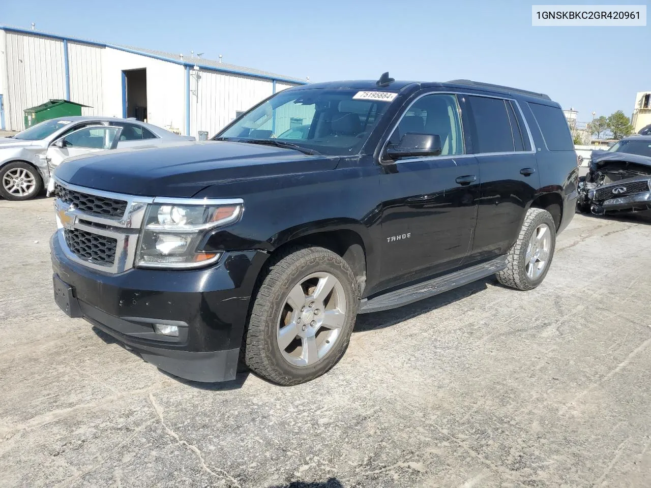 2016 Chevrolet Tahoe K1500 Lt VIN: 1GNSKBKC2GR420961 Lot: 75195884