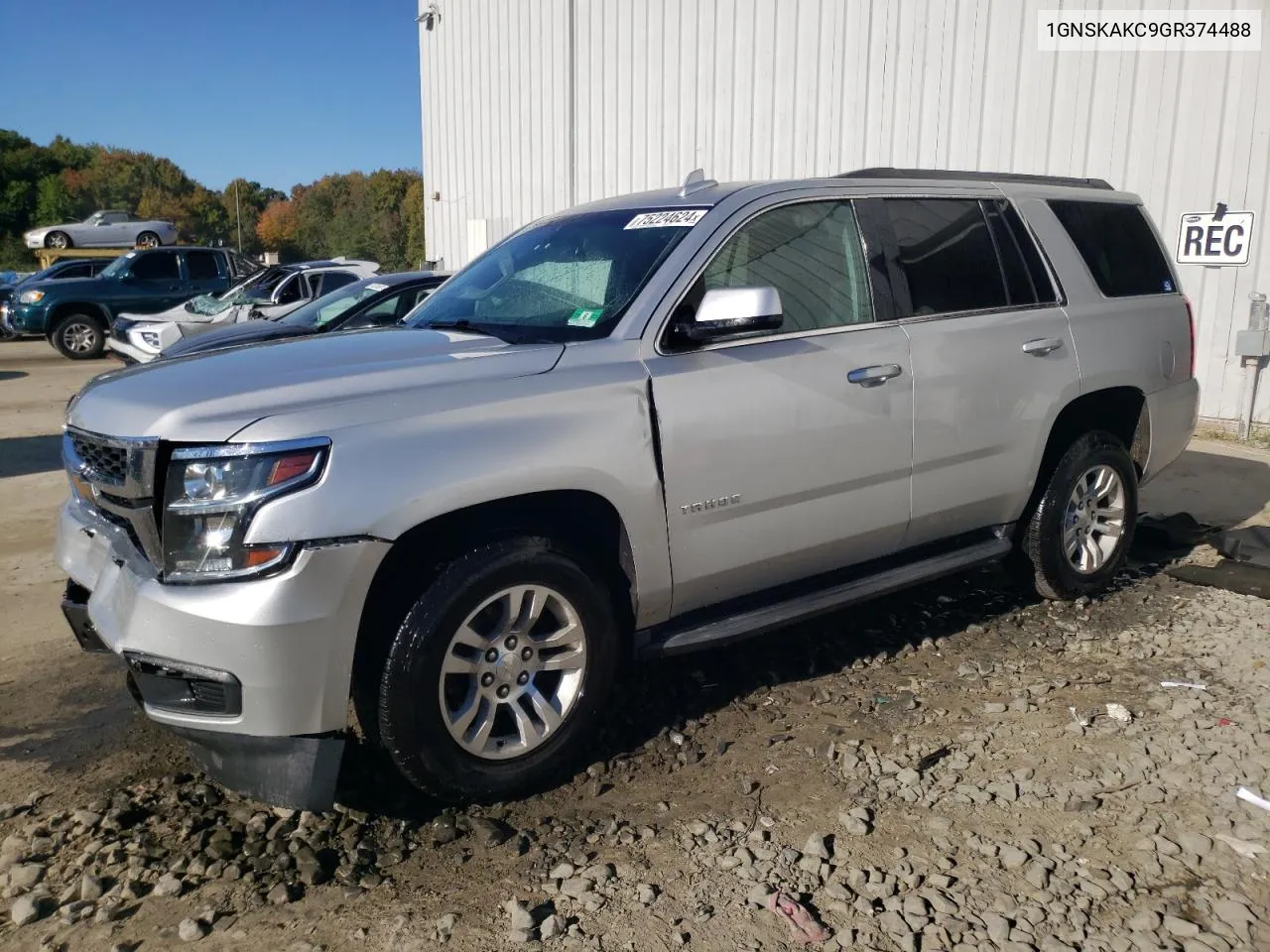 2016 Chevrolet Tahoe K1500 Ls VIN: 1GNSKAKC9GR374488 Lot: 75224624