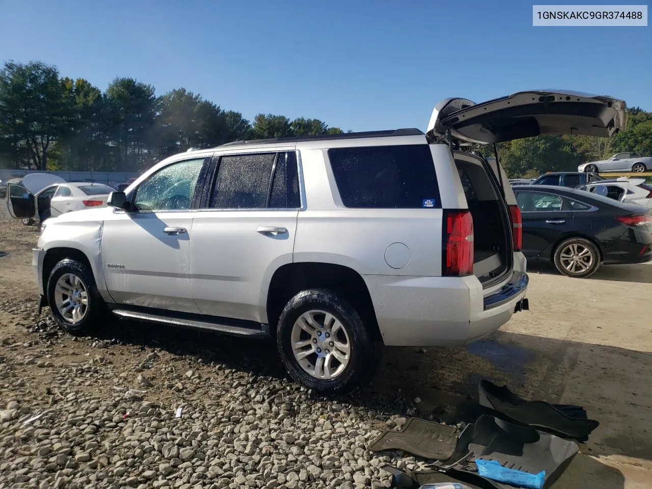 2016 Chevrolet Tahoe K1500 Ls VIN: 1GNSKAKC9GR374488 Lot: 75224624