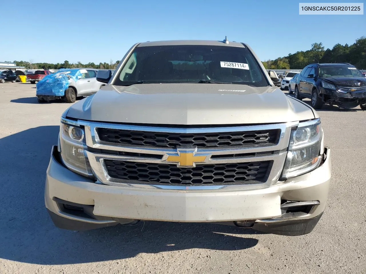 2016 Chevrolet Tahoe C1500 Ls VIN: 1GNSCAKC5GR201225 Lot: 75287114