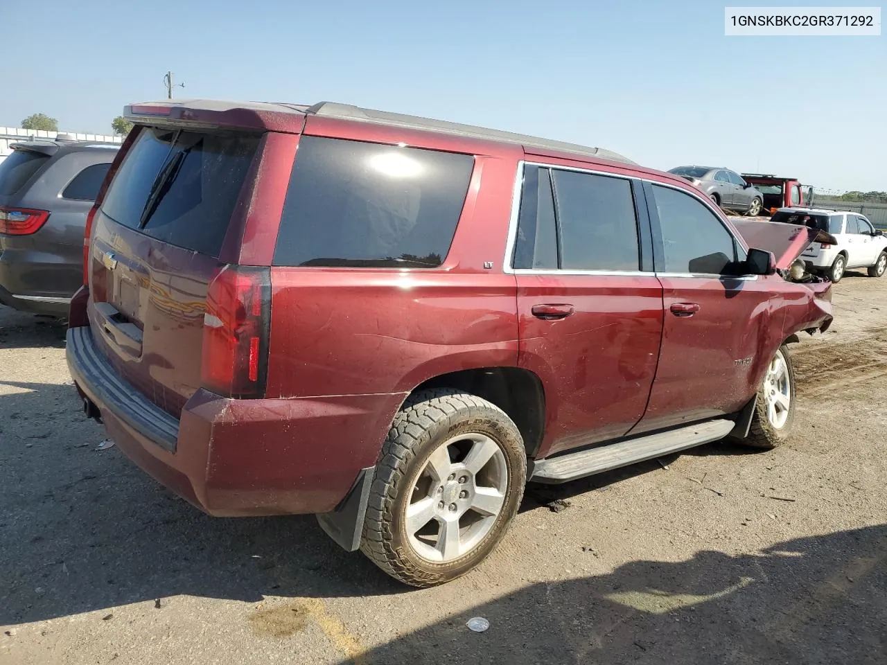 2016 Chevrolet Tahoe K1500 Lt VIN: 1GNSKBKC2GR371292 Lot: 75359954