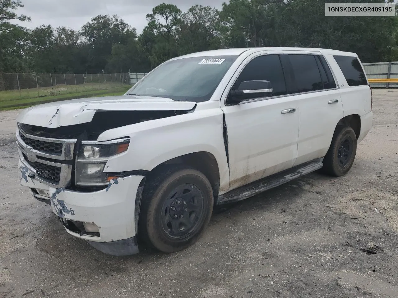 2016 Chevrolet Tahoe Police VIN: 1GNSKDECXGR409195 Lot: 75385544