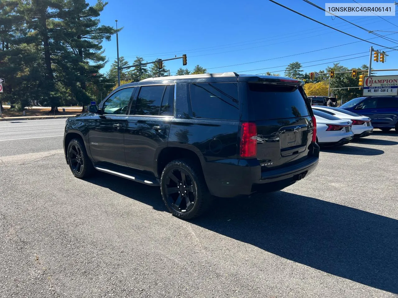 2016 Chevrolet Tahoe K1500 Lt VIN: 1GNSKBKC4GR406141 Lot: 75503364