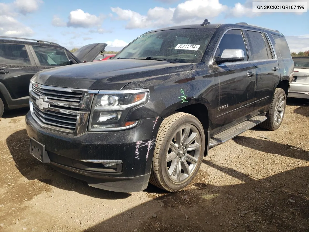 2016 Chevrolet Tahoe K1500 Ltz VIN: 1GNSKCKC1GR107499 Lot: 75741234