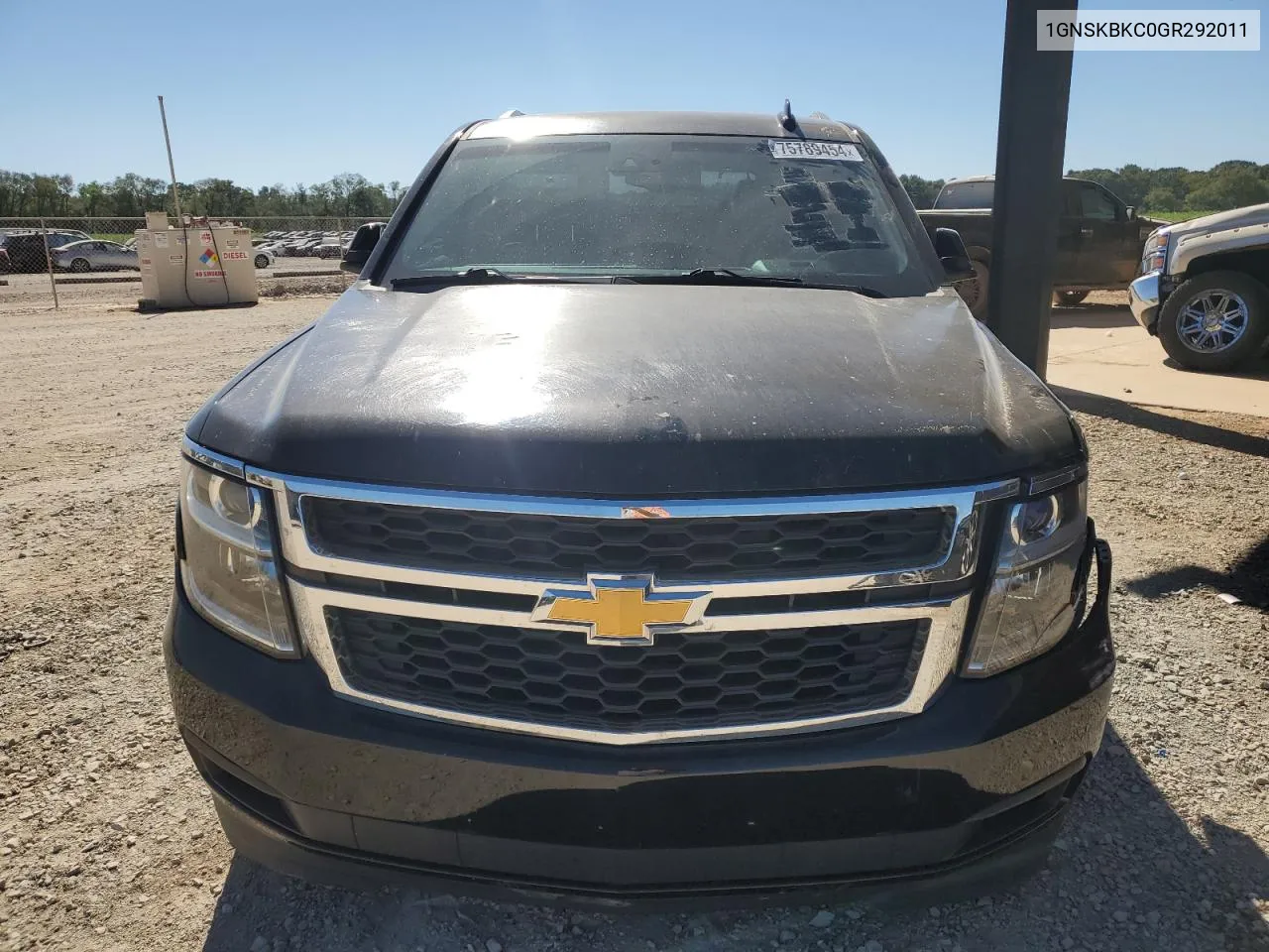 2016 Chevrolet Tahoe K1500 Lt VIN: 1GNSKBKC0GR292011 Lot: 75789454