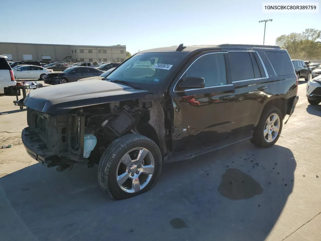 2016 Chevrolet Tahoe C1500 Lt VIN: 1GNSCBKC8GR389759 Lot: 75859974