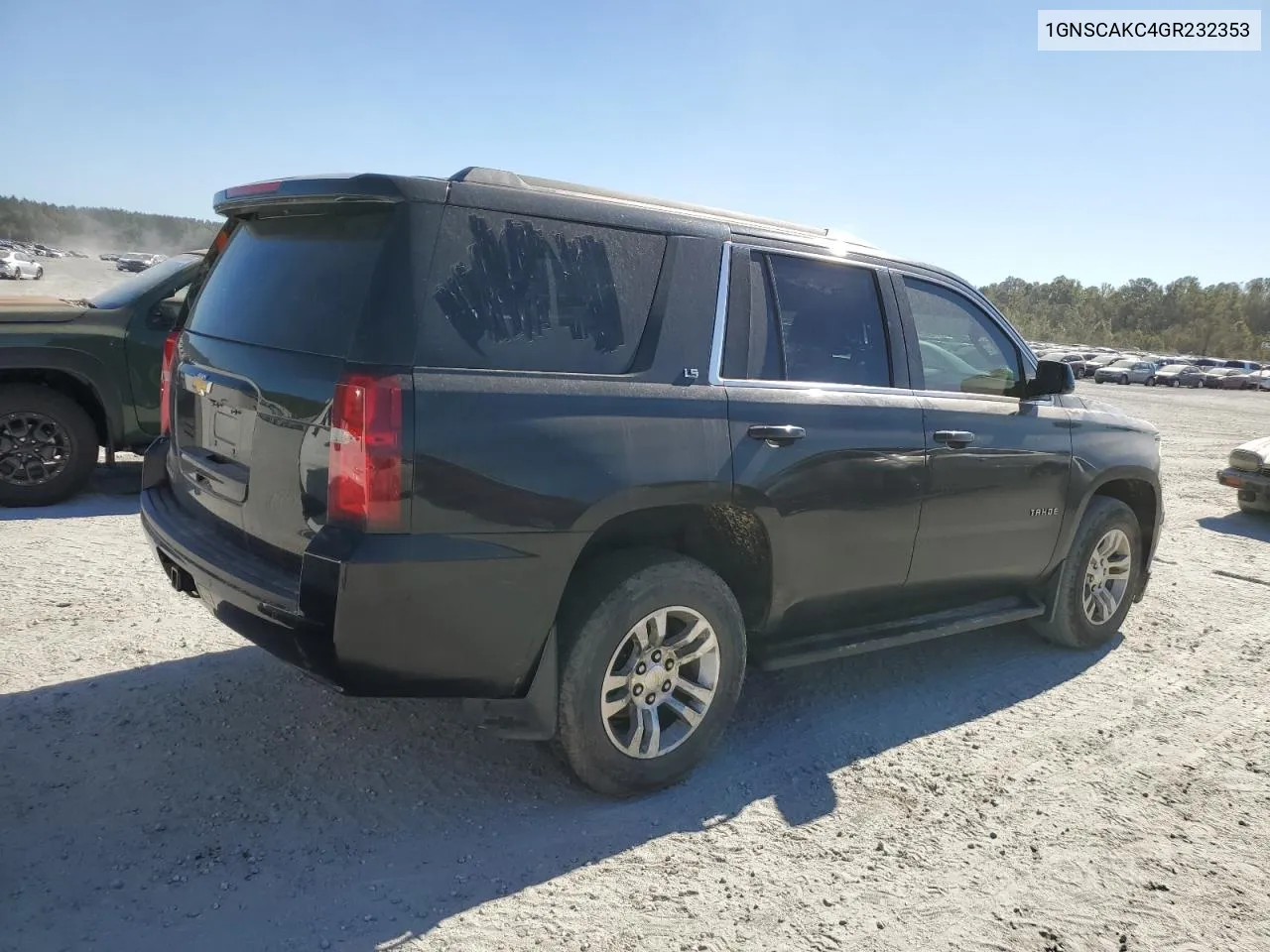 2016 Chevrolet Tahoe C1500 Ls VIN: 1GNSCAKC4GR232353 Lot: 76037204