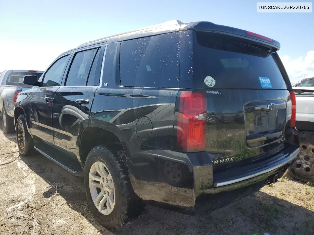 2016 Chevrolet Tahoe C1500 Ls VIN: 1GNSCAKC2GR220766 Lot: 76164704