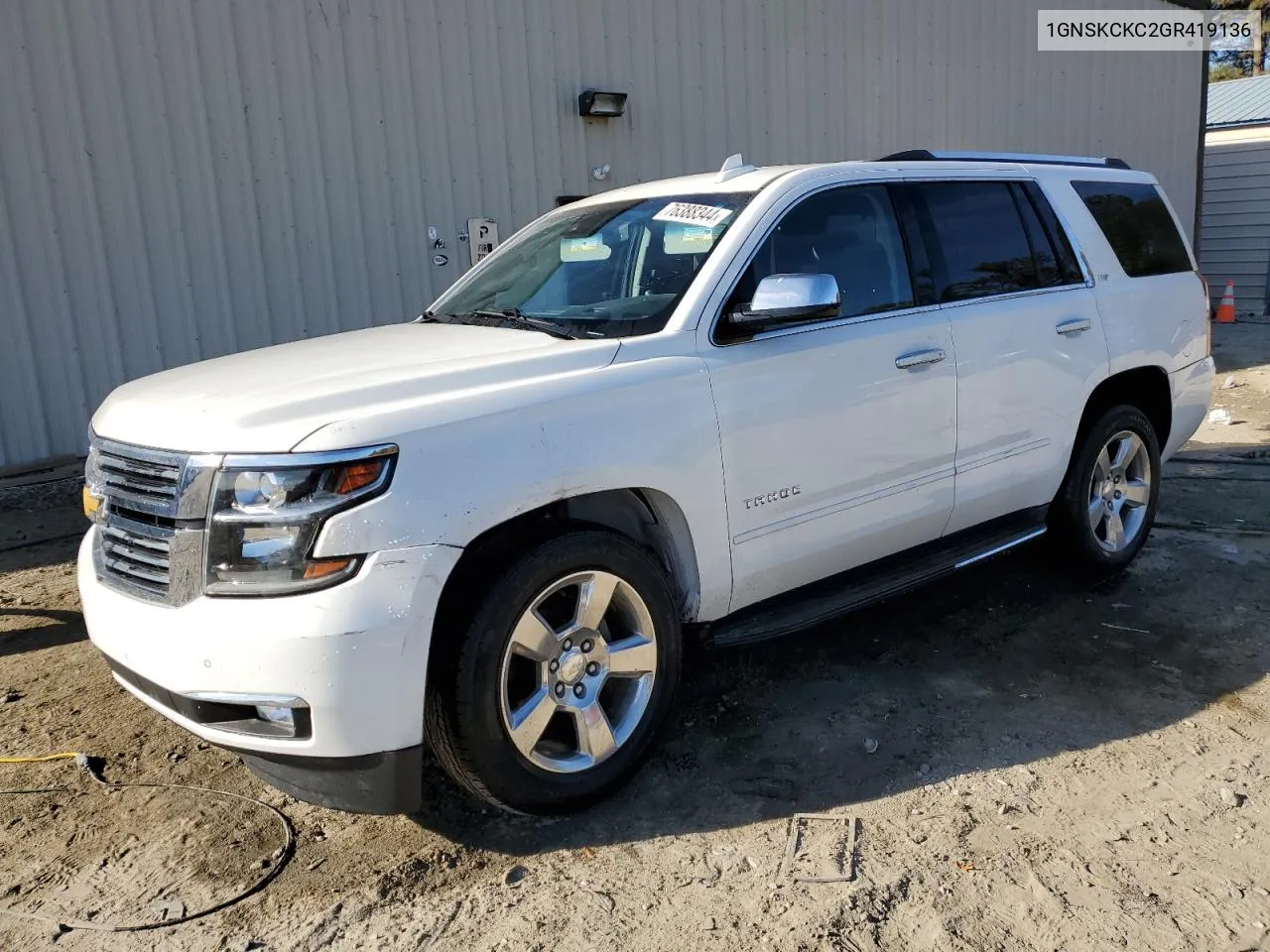 2016 Chevrolet Tahoe K1500 Ltz VIN: 1GNSKCKC2GR419136 Lot: 76388344