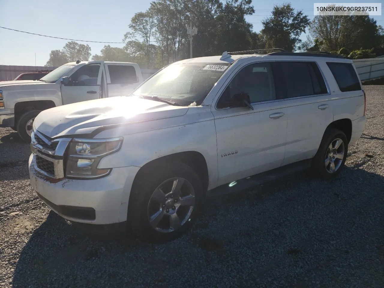 2016 Chevrolet Tahoe K1500 Lt VIN: 1GNSKBKC9GR237511 Lot: 76632264