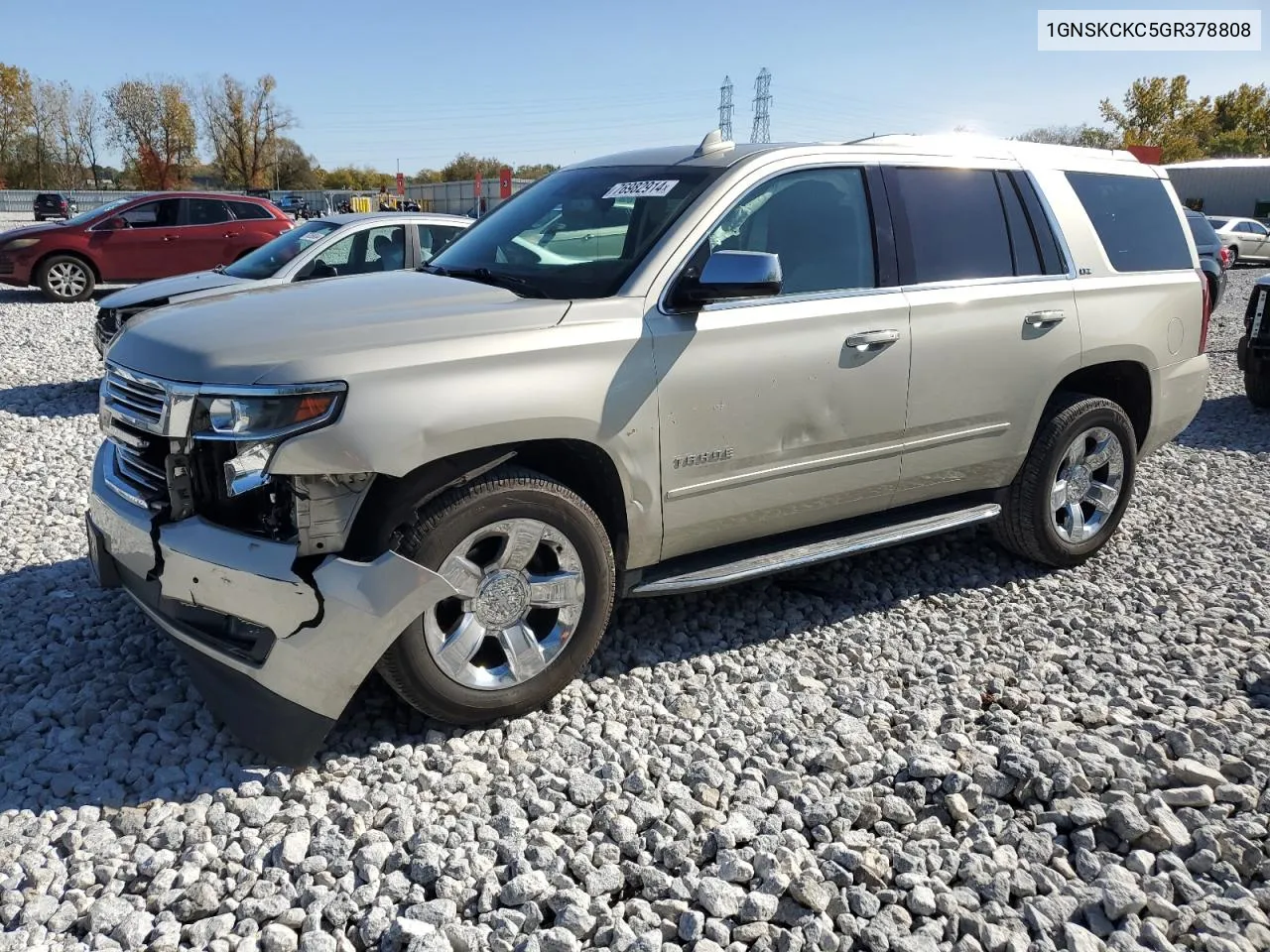 2016 Chevrolet Tahoe K1500 Ltz VIN: 1GNSKCKC5GR378808 Lot: 76982914