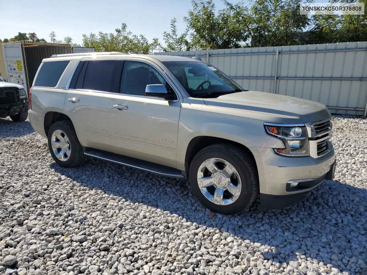 2016 Chevrolet Tahoe K1500 Ltz VIN: 1GNSKCKC5GR378808 Lot: 76982914