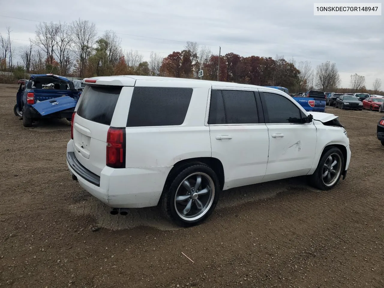 2016 Chevrolet Tahoe Police VIN: 1GNSKDEC7GR148947 Lot: 77437274