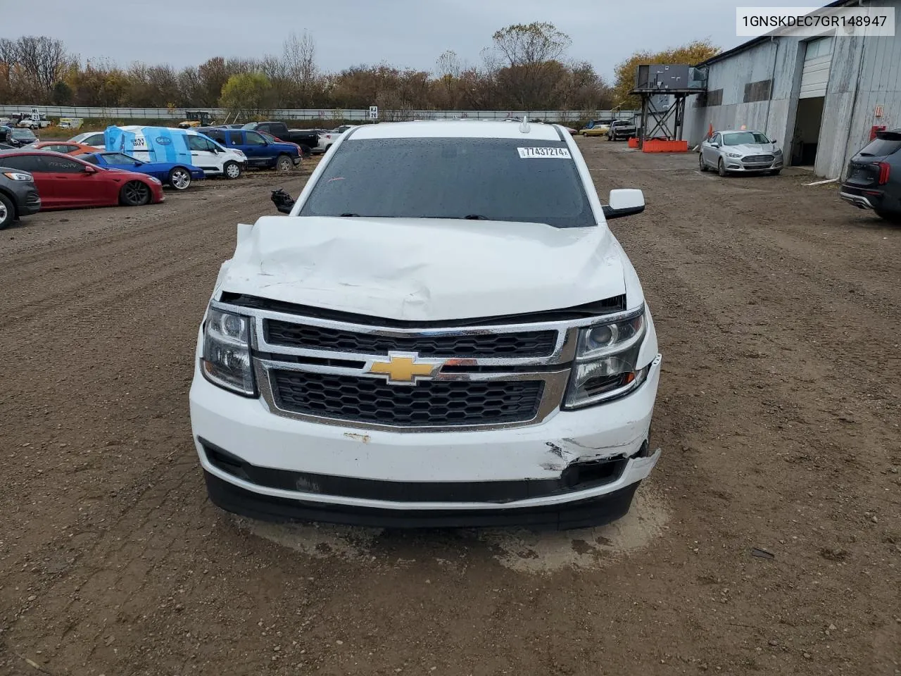 2016 Chevrolet Tahoe Police VIN: 1GNSKDEC7GR148947 Lot: 77437274