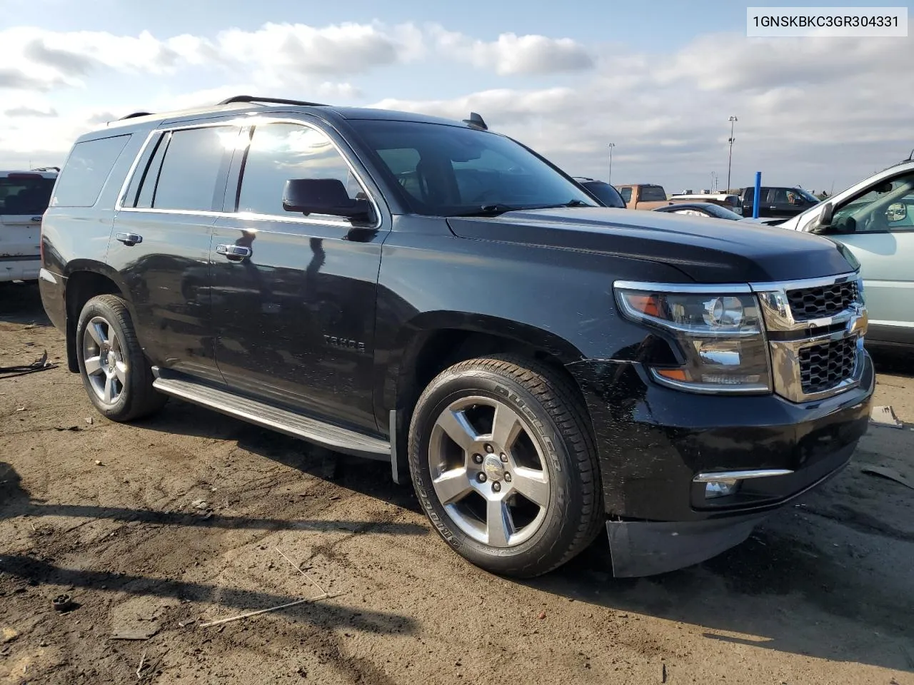 2016 Chevrolet Tahoe K1500 Lt VIN: 1GNSKBKC3GR304331 Lot: 77657434