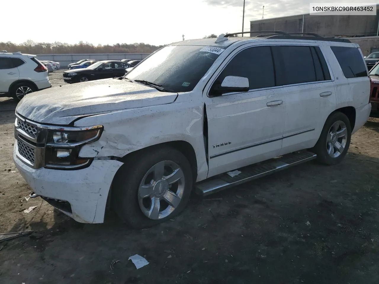 2016 Chevrolet Tahoe K1500 Lt VIN: 1GNSKBKC9GR463452 Lot: 77793044