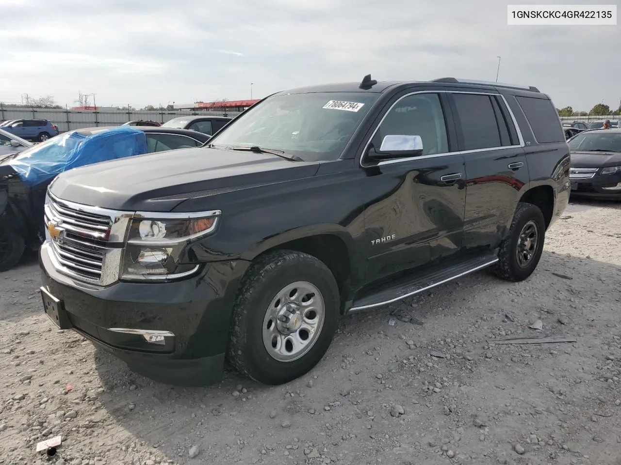 2016 Chevrolet Tahoe K1500 Ltz VIN: 1GNSKCKC4GR422135 Lot: 78064794