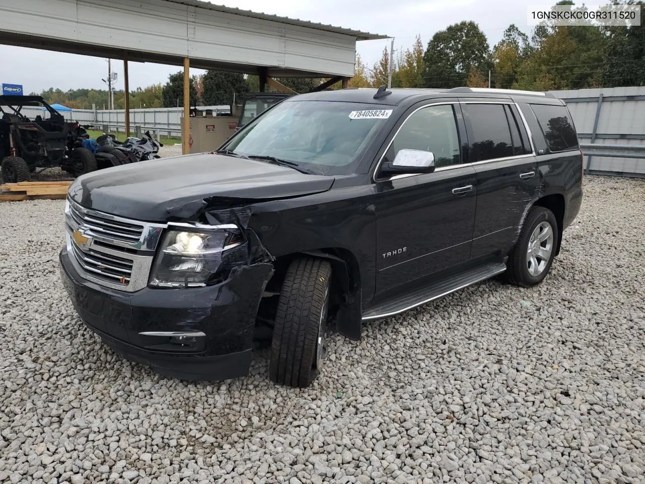 2016 Chevrolet Tahoe K1500 Ltz VIN: 1GNSKCKC0GR311520 Lot: 78405824