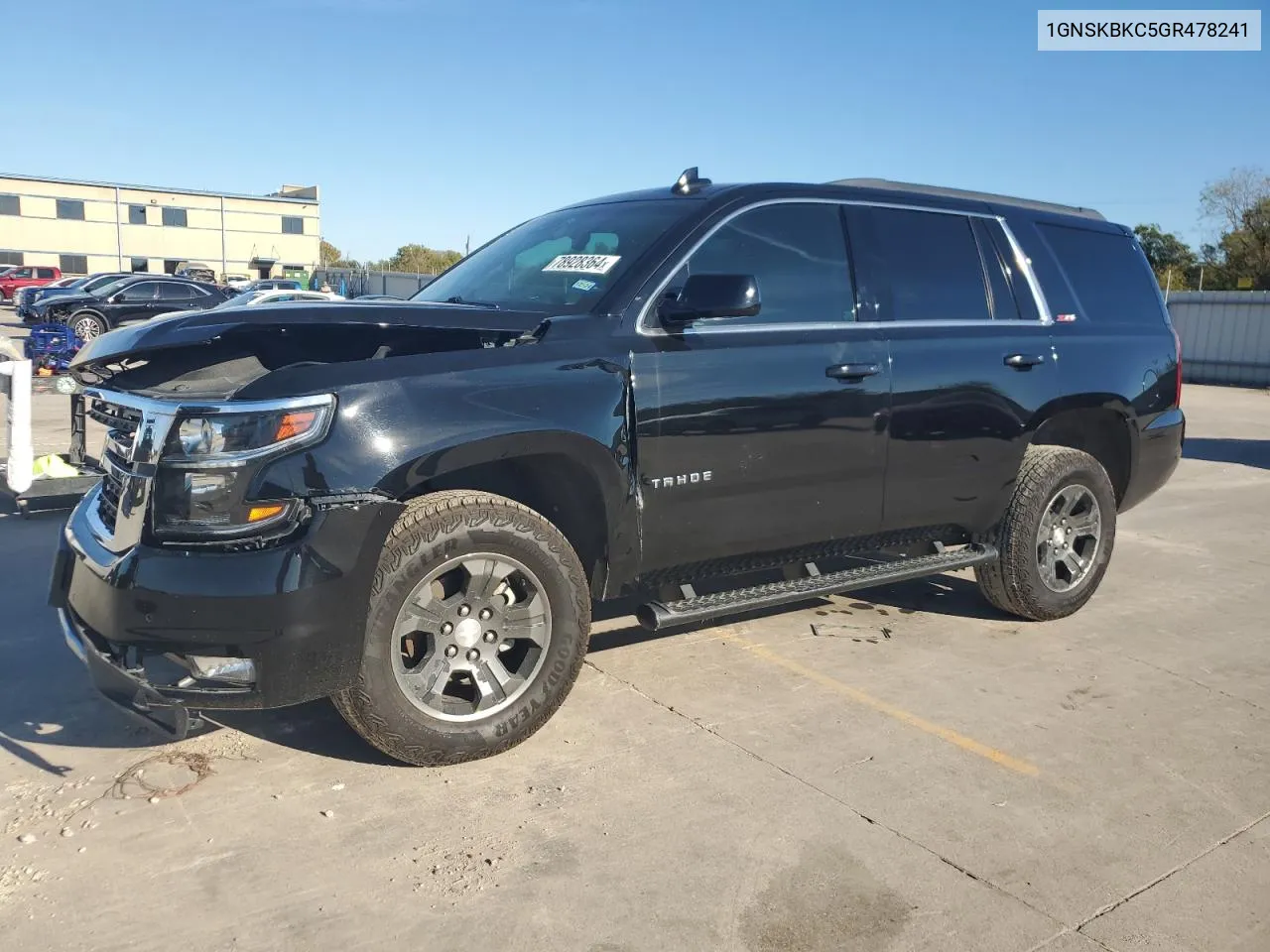 2016 Chevrolet Tahoe K1500 Lt VIN: 1GNSKBKC5GR478241 Lot: 78928364