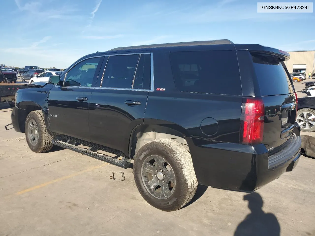 2016 Chevrolet Tahoe K1500 Lt VIN: 1GNSKBKC5GR478241 Lot: 78928364