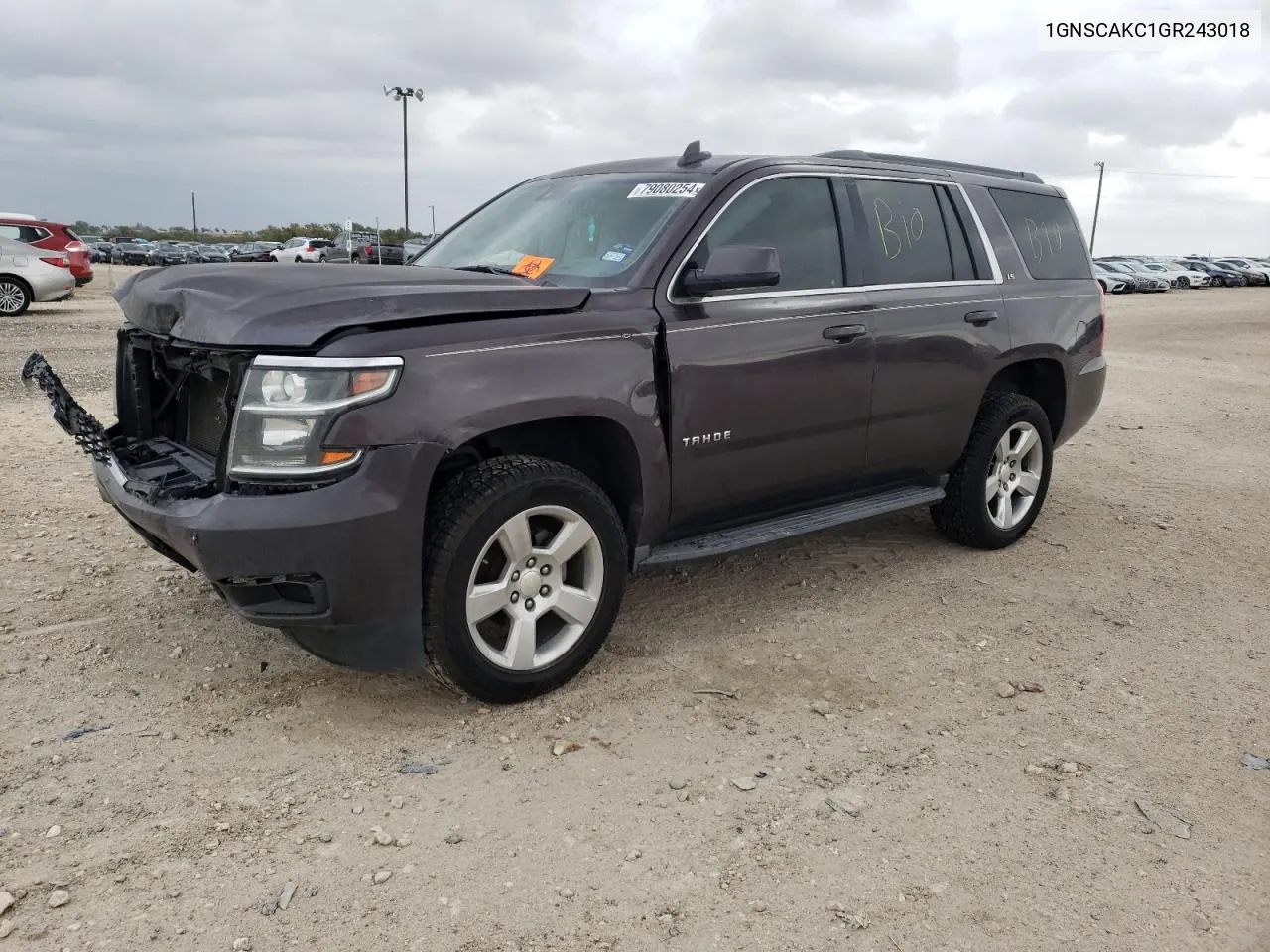 2016 Chevrolet Tahoe C1500 Ls VIN: 1GNSCAKC1GR243018 Lot: 79080254