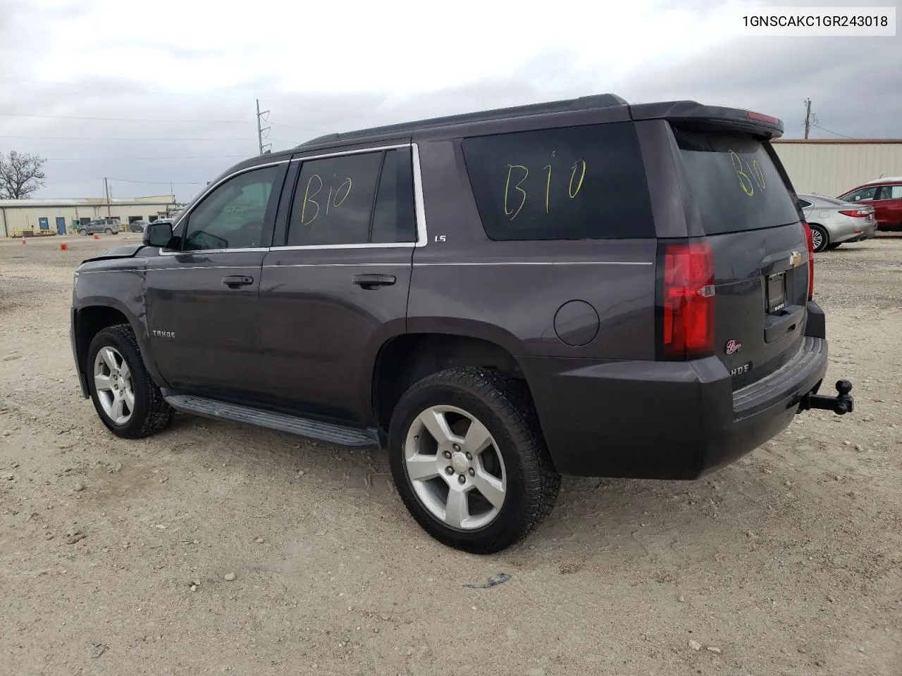 2016 Chevrolet Tahoe C1500 Ls VIN: 1GNSCAKC1GR243018 Lot: 79080254