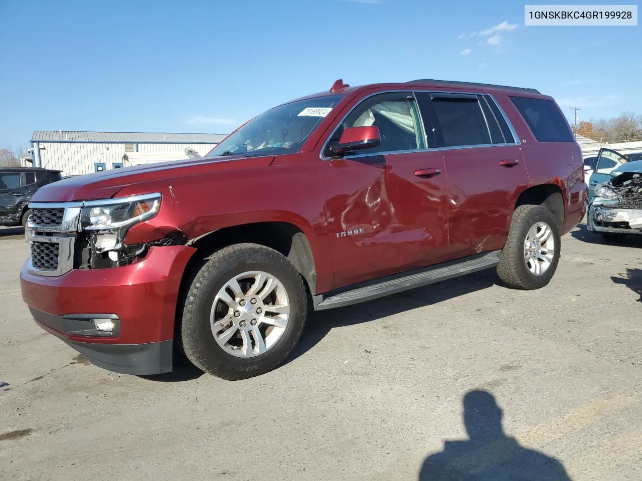 2016 Chevrolet Tahoe K1500 Lt VIN: 1GNSKBKC4GR199928 Lot: 79189924