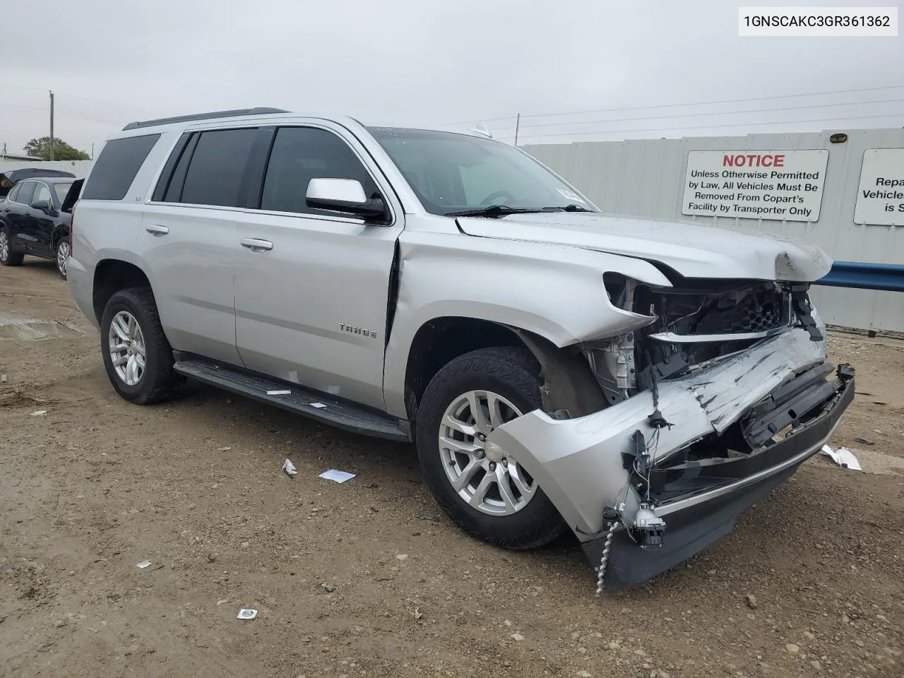 2016 Chevrolet Tahoe C1500 Ls VIN: 1GNSCAKC3GR361362 Lot: 79651454