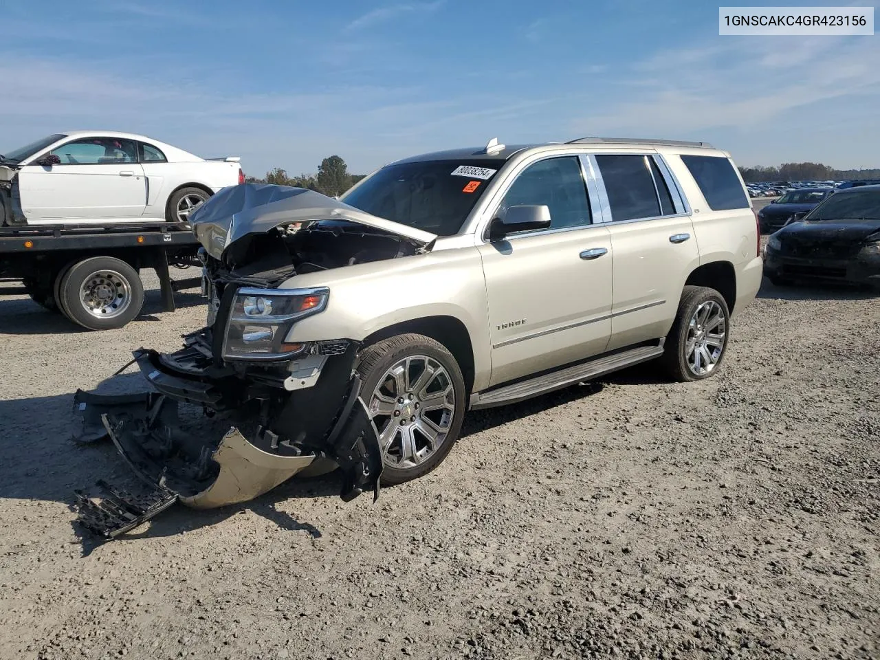 2016 Chevrolet Tahoe C1500 Ls VIN: 1GNSCAKC4GR423156 Lot: 80038254