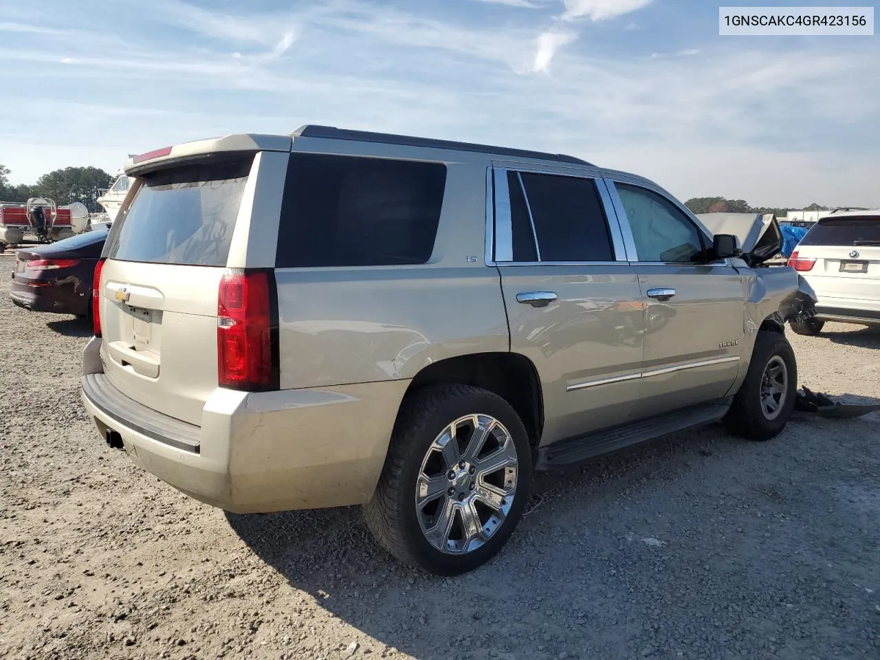 2016 Chevrolet Tahoe C1500 Ls VIN: 1GNSCAKC4GR423156 Lot: 80038254