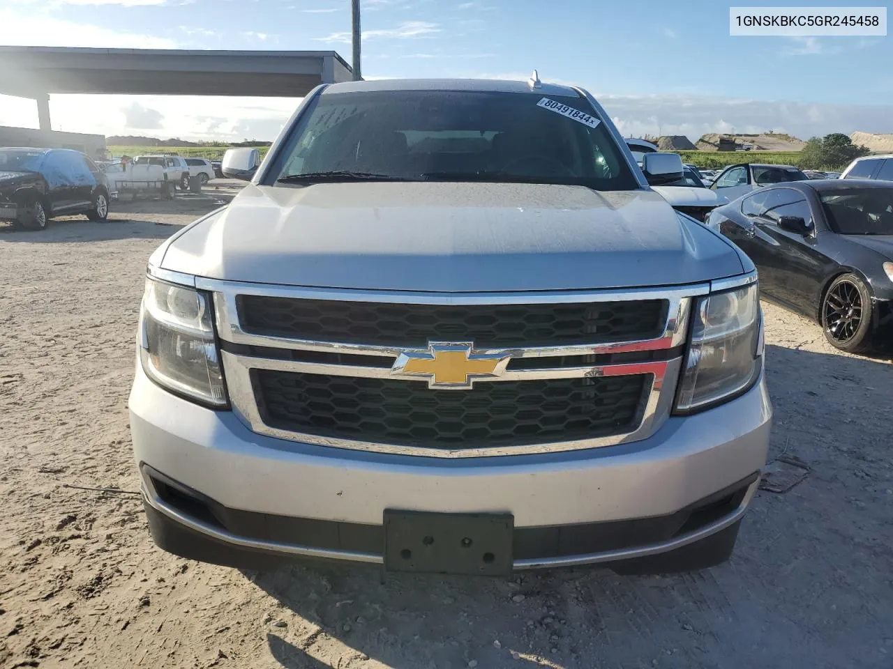 2016 Chevrolet Tahoe K1500 Lt VIN: 1GNSKBKC5GR245458 Lot: 80491844