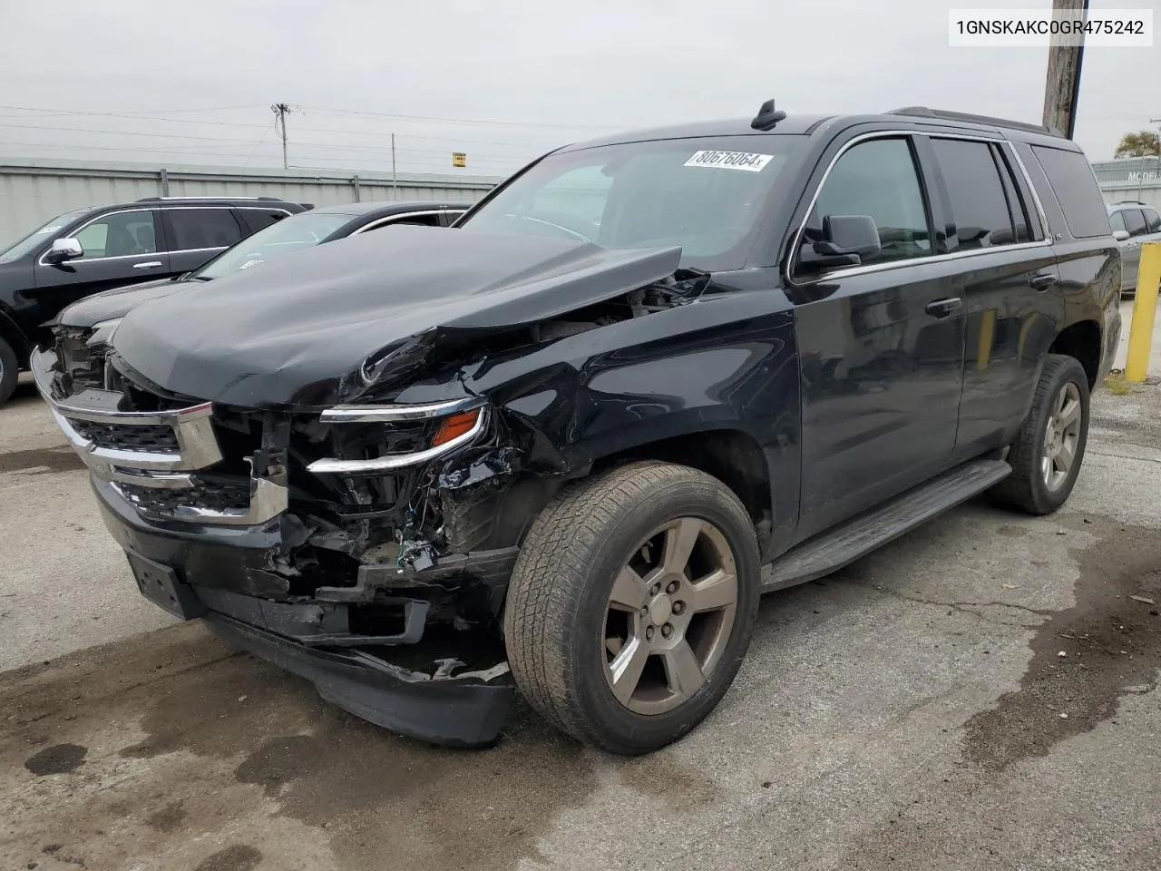 2016 Chevrolet Tahoe K1500 Ls VIN: 1GNSKAKC0GR475242 Lot: 80676064