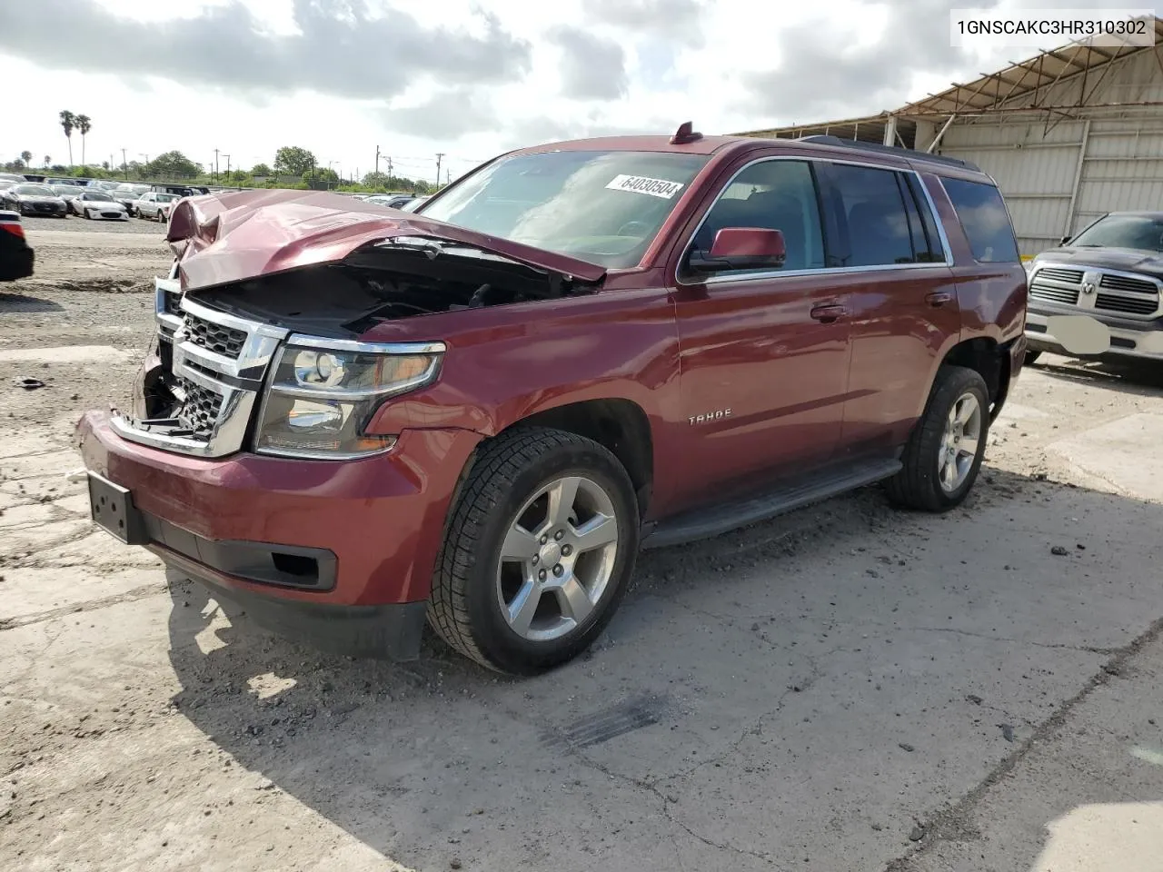 2017 Chevrolet Tahoe C1500 Ls VIN: 1GNSCAKC3HR310302 Lot: 64030504