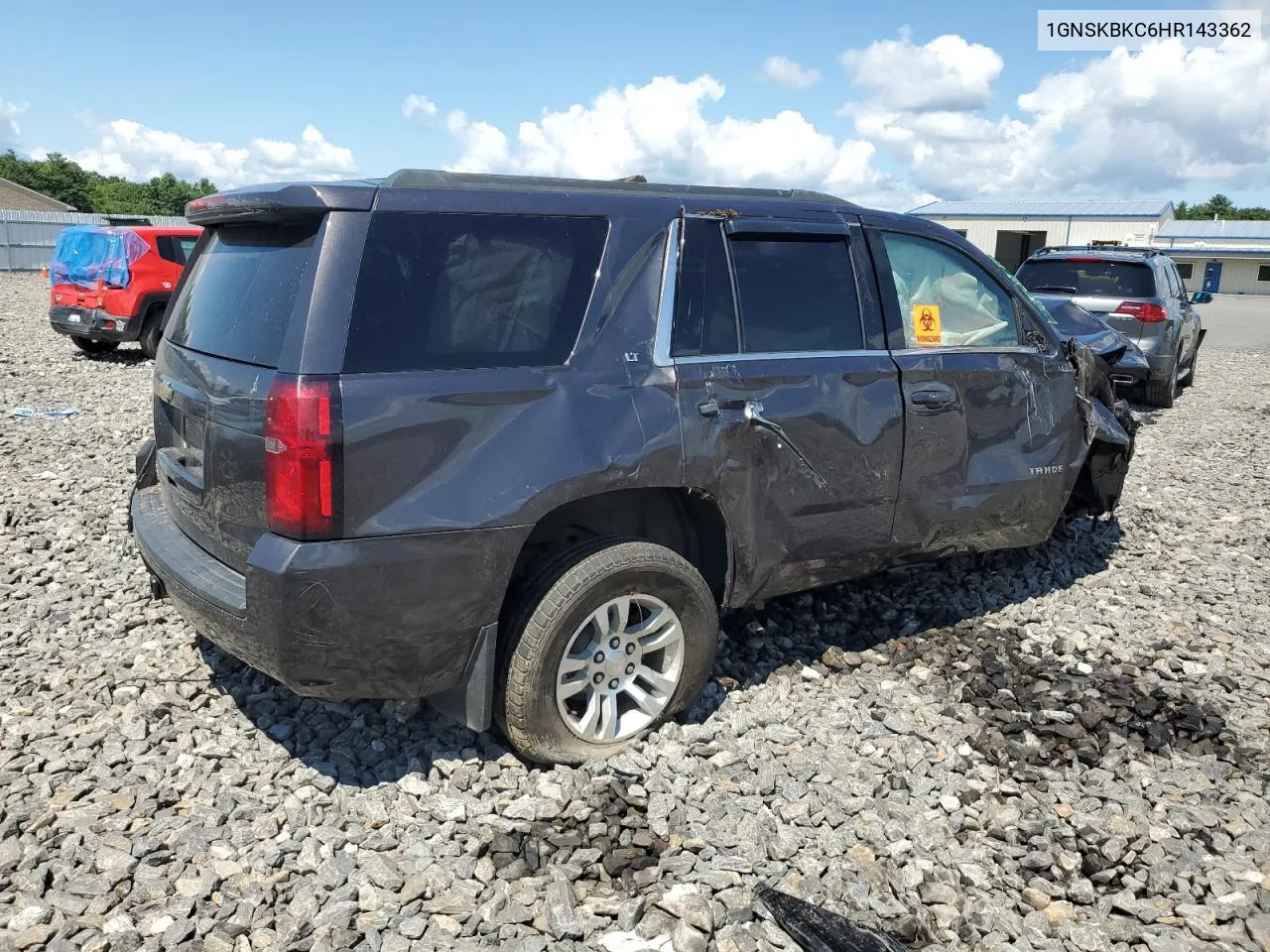 2017 Chevrolet Tahoe K1500 Lt VIN: 1GNSKBKC6HR143362 Lot: 66160714