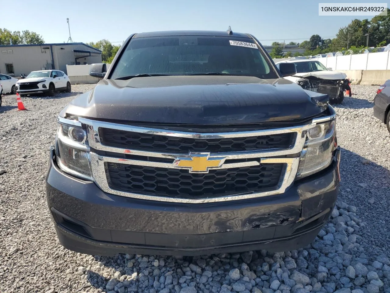 2017 Chevrolet Tahoe K1500 Ls VIN: 1GNSKAKC6HR249322 Lot: 70583644