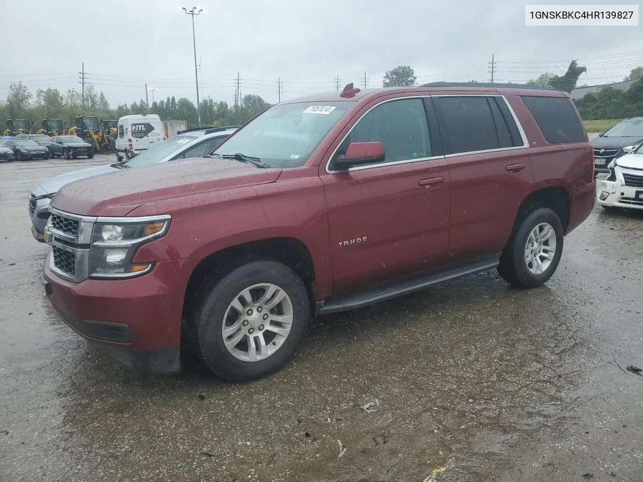 2017 Chevrolet Tahoe K1500 Lt VIN: 1GNSKBKC4HR139827 Lot: 71057414