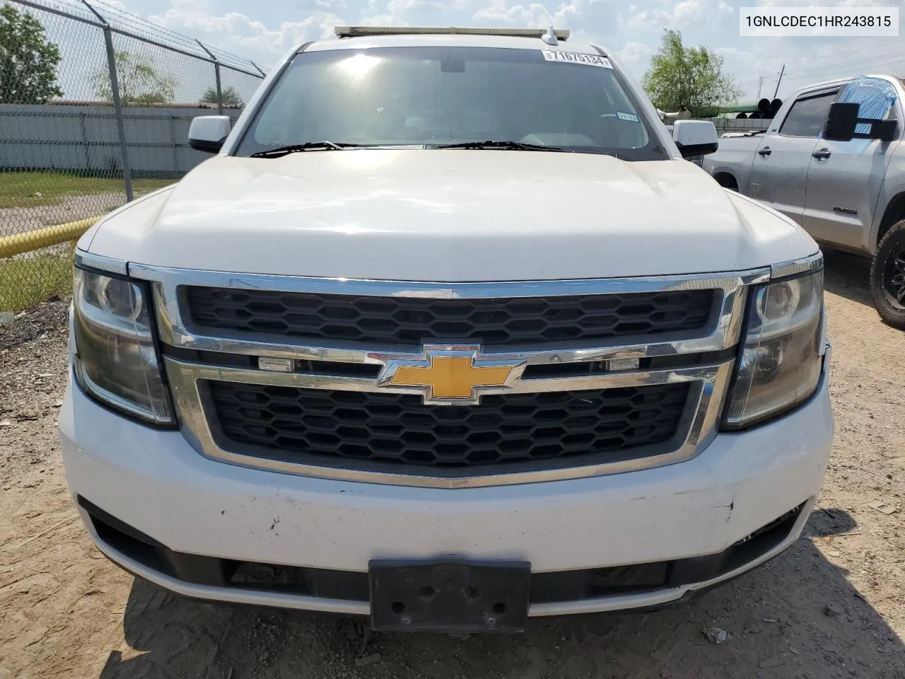 2017 Chevrolet Tahoe Police VIN: 1GNLCDEC1HR243815 Lot: 71675134