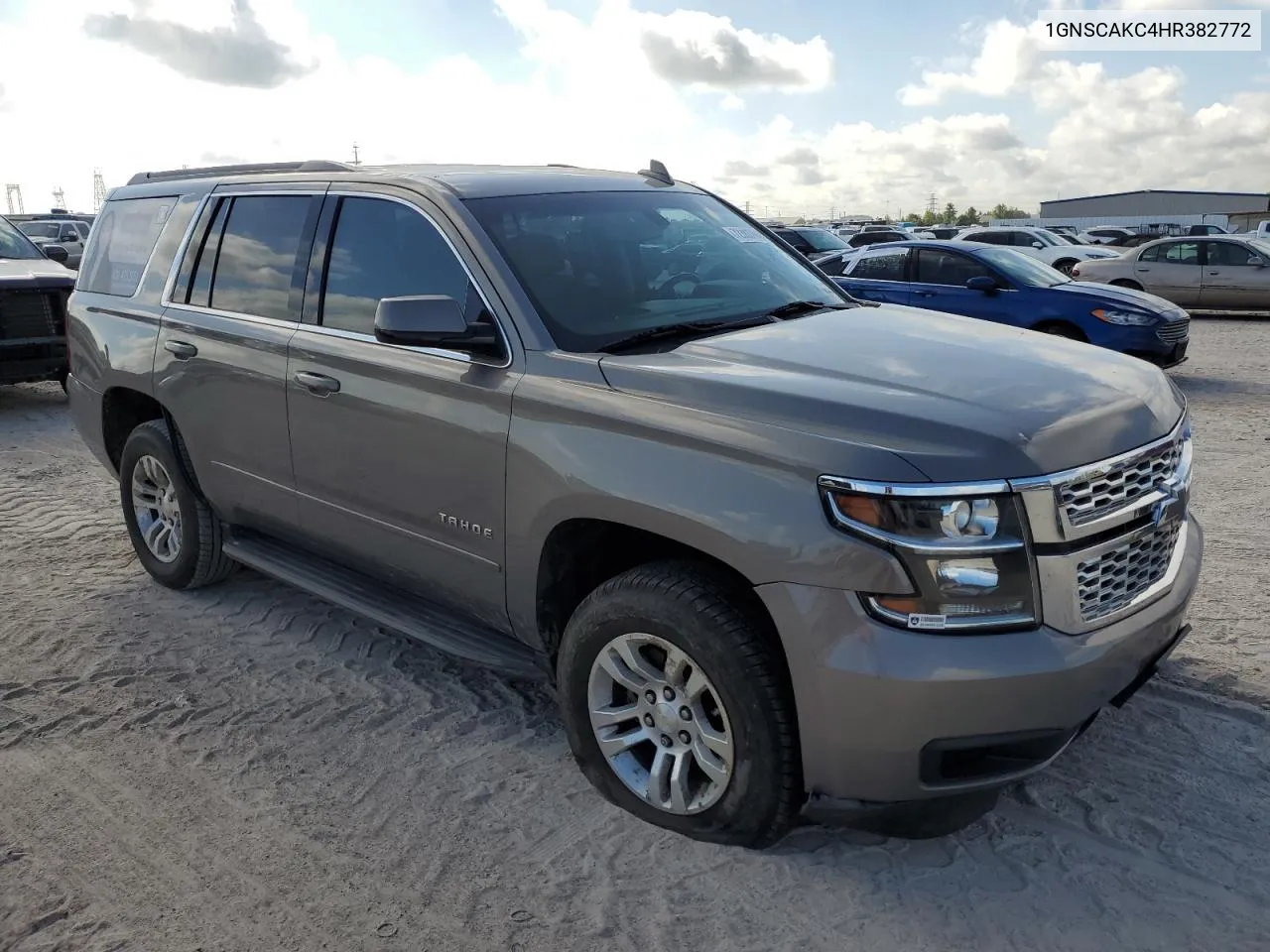 2017 Chevrolet Tahoe C1500 Ls VIN: 1GNSCAKC4HR382772 Lot: 72383794