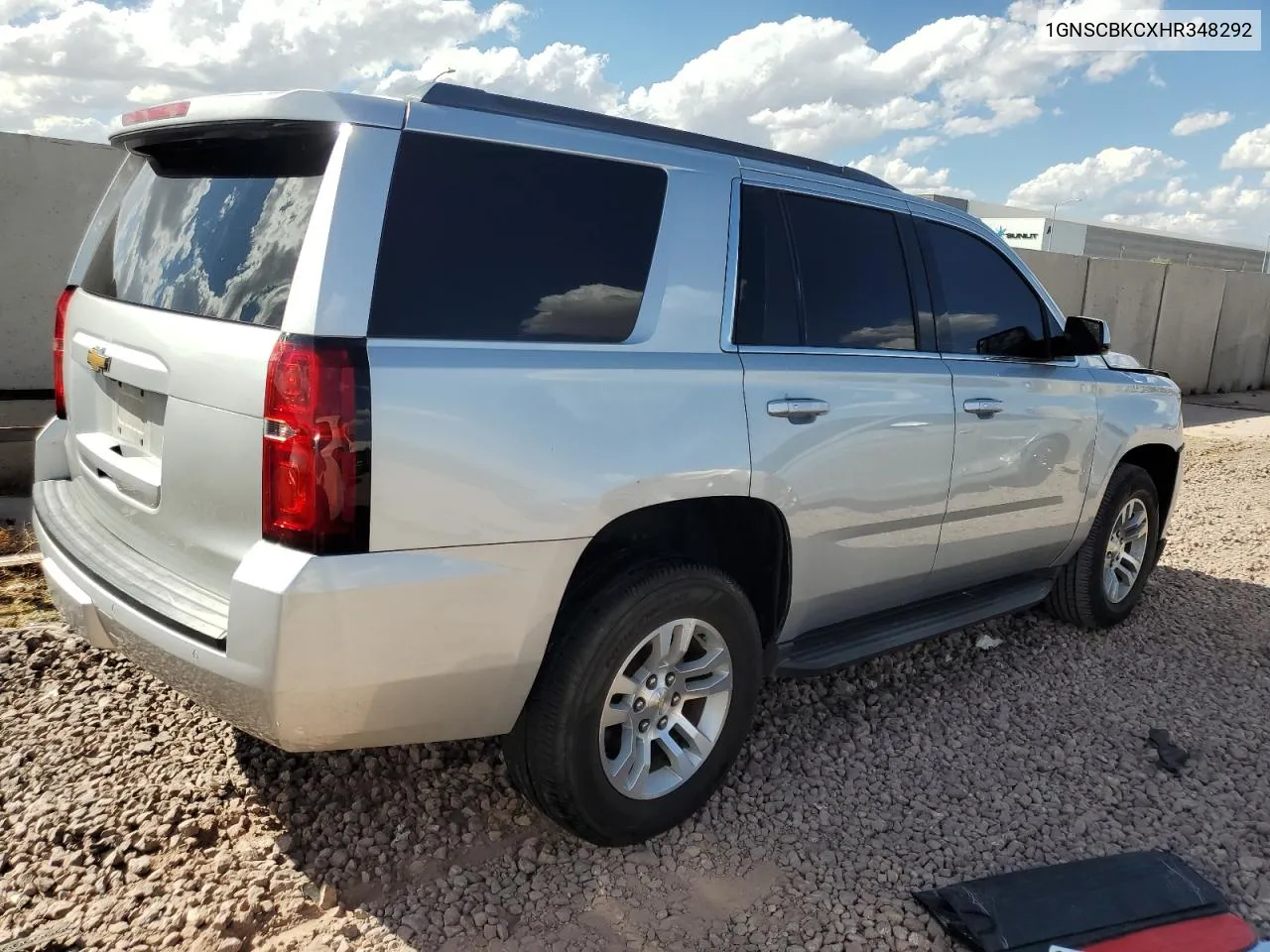 2017 Chevrolet Tahoe C1500 Lt VIN: 1GNSCBKCXHR348292 Lot: 72736364