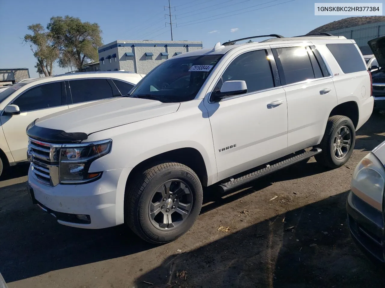 2017 Chevrolet Tahoe K1500 Lt VIN: 1GNSKBKC2HR377384 Lot: 75193844